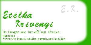 etelka krivenyi business card